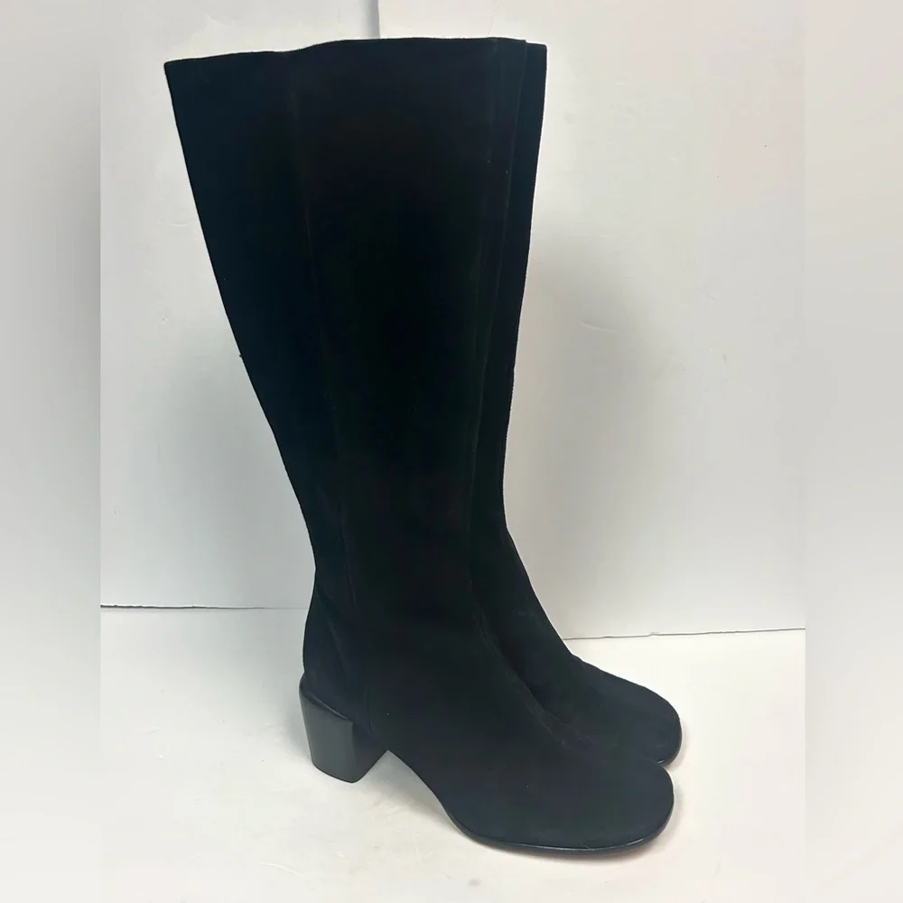 NEW Vince Boots Knee High Black Suede Women US 9.5 EU 40.5 Tall Maggie Classic - Picture 5 of 13